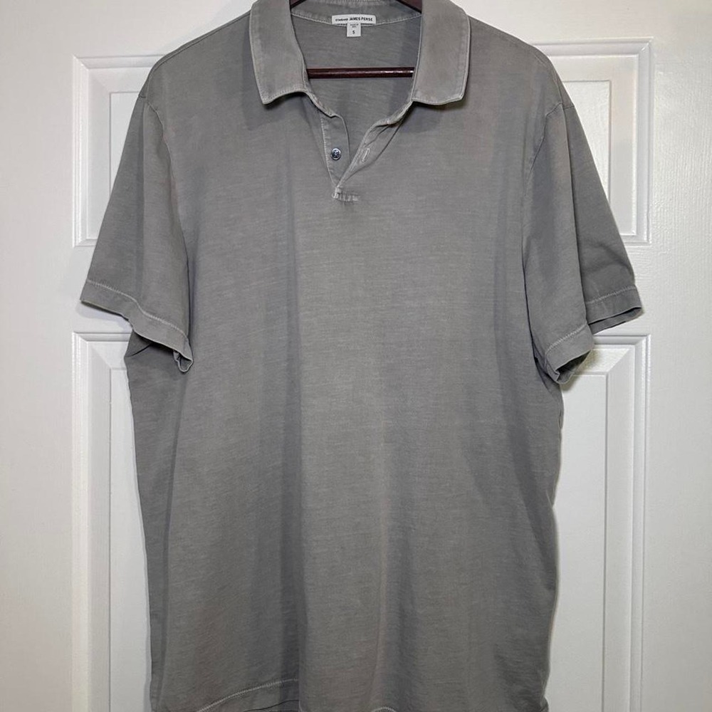 James Perse Gray Polo Shirt Men's L